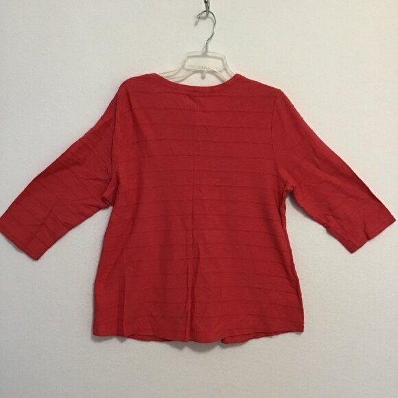 Habitat 3/4 Sleeve Button Front Lagenlook Top Size L - Picture 10 of 11